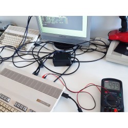 Commodore C64 PSU & C128 PSU PRO Adjustable. 2-in-1 function for FDD