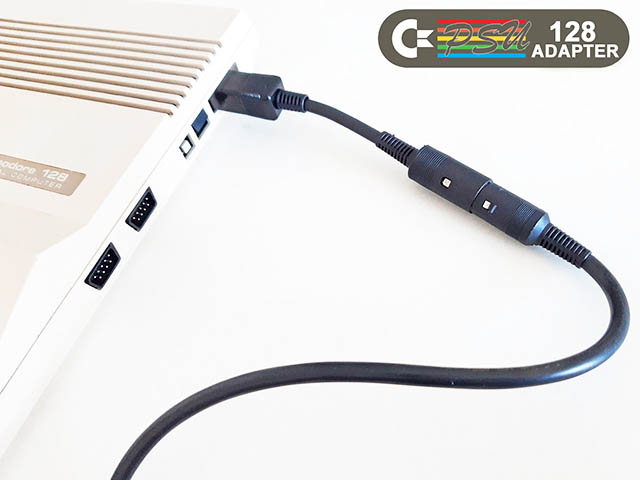 Commodore C64 to C128 PSU adapter